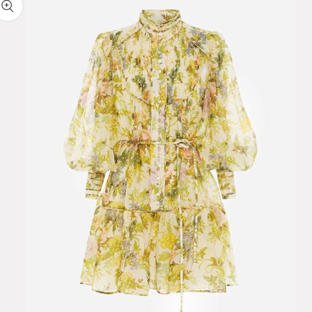 Alemais Eden Balloon Sleeve Mini Dress